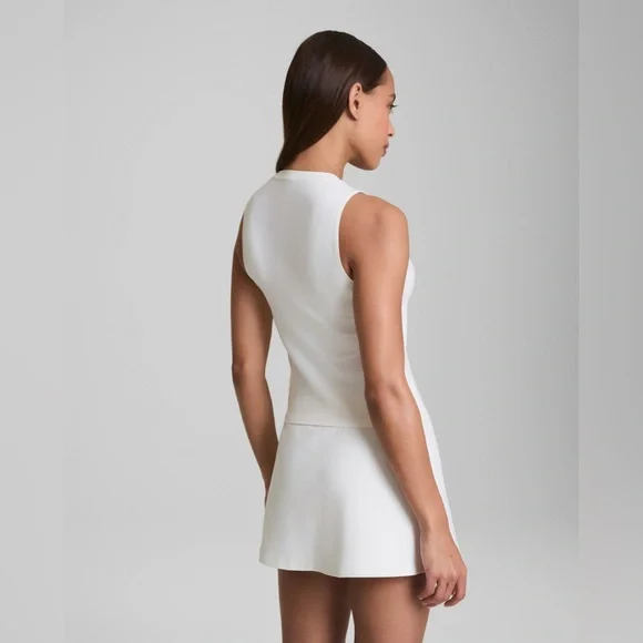 SPANX Bare Naked Crewneck Tank in Power White Women's Size Large - NWT - Picture 3 of 12